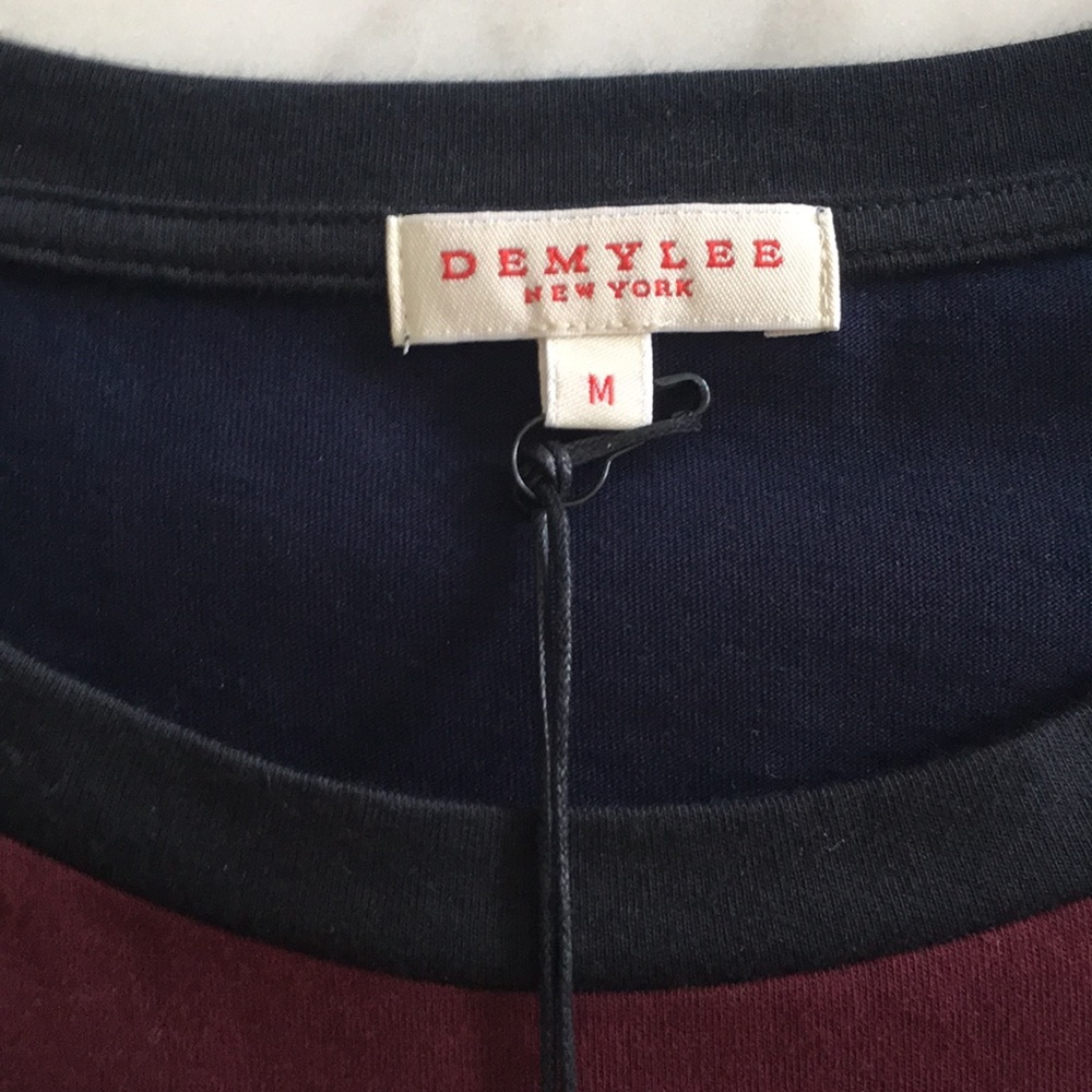 Demylee long sleeve color block tee size med NWT